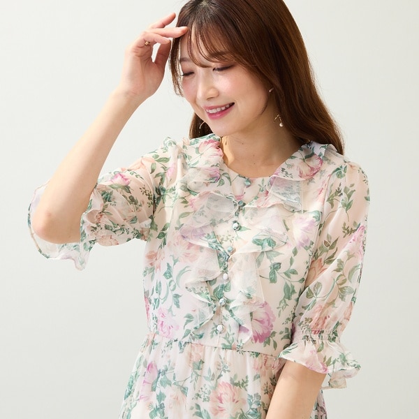 ローズティアラ（Rose Tiara）/フラワープリントワンピース