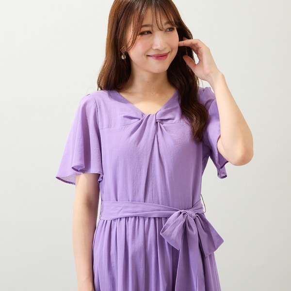 ローズティアラ（Rose Tiara）/【イージーケア/綿100/手洗いOK】ノットネックワンピース