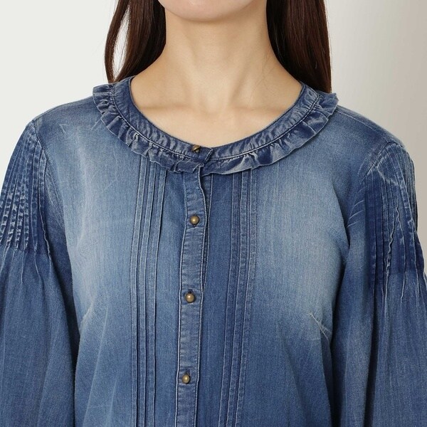 ローズティアラ（Rose Tiara）/【手洗いOK】デニムワンピース