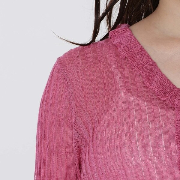 ローズティアラ（Rose Tiara）/クロップドフリルニットカーディガン