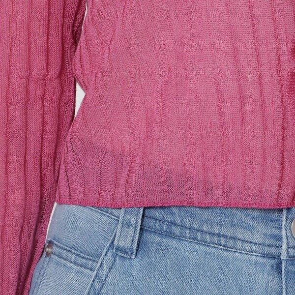 ローズティアラ（Rose Tiara）/クロップドフリルニットカーディガン