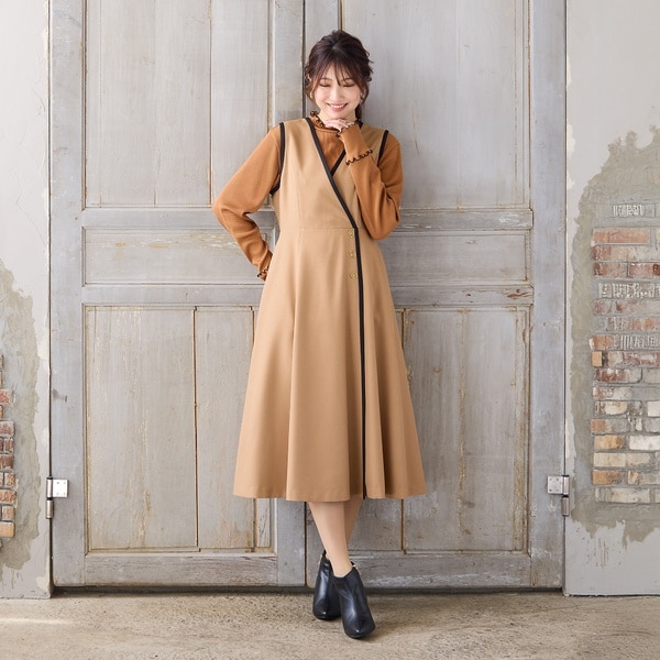 ローズティアラ（Rose Tiara）/【UVカット/吸汗性】バイカラージャンパースカート