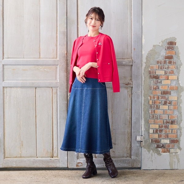 ローズティアラ（Rose Tiara）/【ブローチ付き】アンサンブルニット