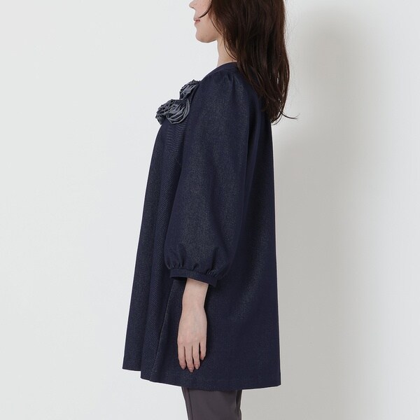 ローズティアラ（Rose Tiara）/【伸縮性◎】巻きバラニットデニム