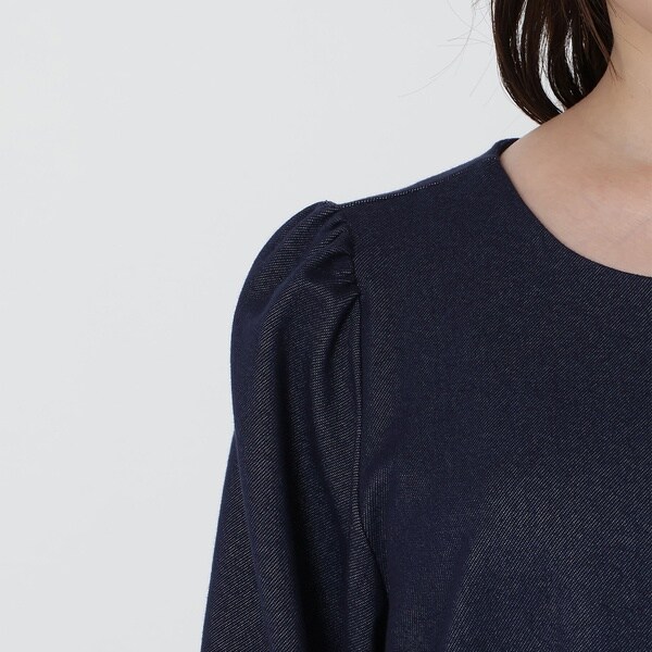 ローズティアラ（Rose Tiara）/【伸縮性◎】巻きバラニットデニム