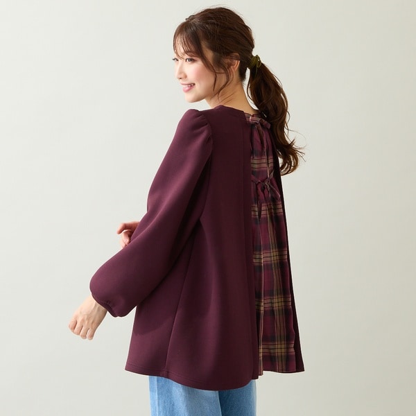 ローズティアラ（Rose Tiara）/チェック切替プルオーバー