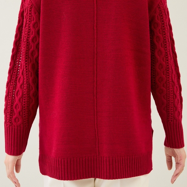 ローズティアラ（Rose Tiara）/リボン×ケーブル編みニットプルオーバー