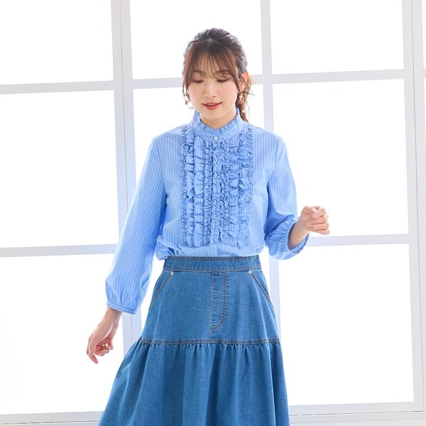 ローズティアラ（Rose Tiara）/【シワになりにくい】フリルブラウス