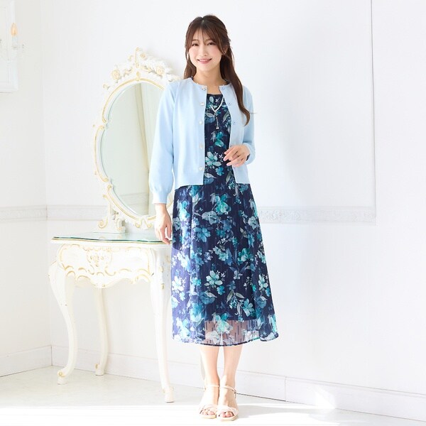 ローズティアラ（Rose Tiara）/ラメストライプフラワープリント