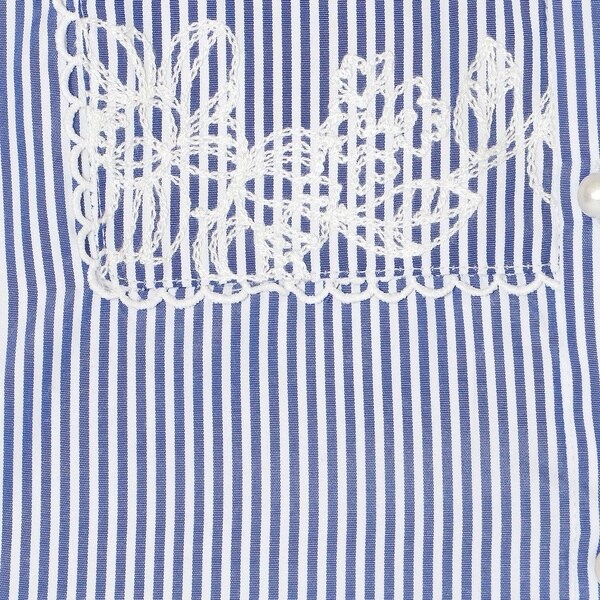 ローズティアラ（Rose Tiara）/ストライプ刺繍パフスリーブブラウス_11