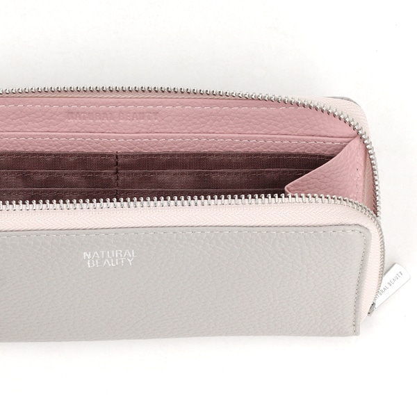 ナチュラルビューティー（NATURAL BEAUTY）/【ナチュラル　ビューティー】NATURAL　BEAUTY　グラス　ラウンドファスナー長財布 ナチュラルビューティー（NATURAL BEAUTY）/【ナチュラル ビューティー