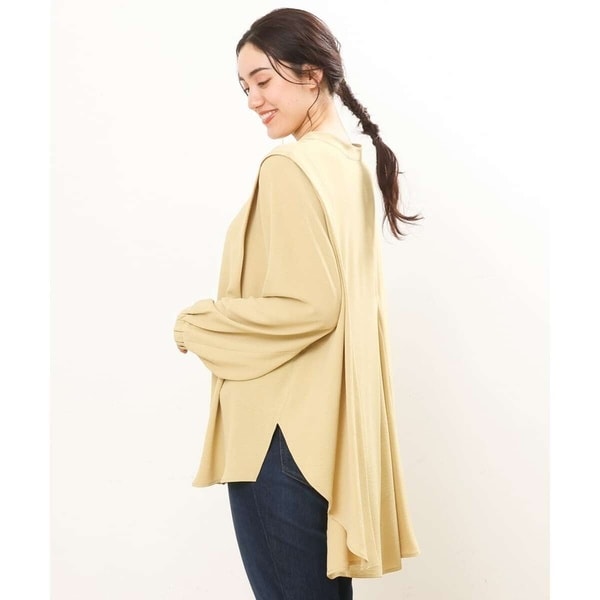 エウルキューブ（eur3）/【大きいサイズ】イレヘムフレアバンドカラーブラウスの通販は 4,963円