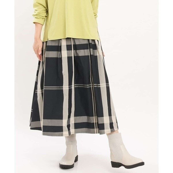 エウルキューブ（eur3）/【雑誌掲載】【大きいサイズ】チェックギャザースカートの通販は 7,961円