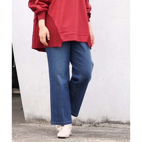 エウルキューブ（eur3）/【大きいサイズ】ストレートデニムパンツ