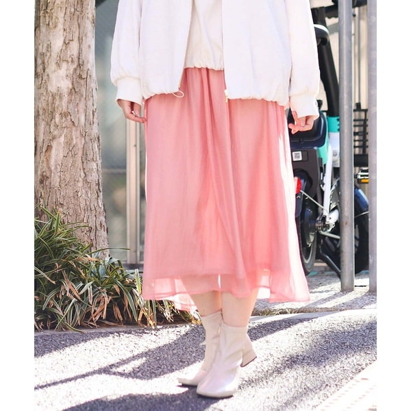 エウルキューブ（eur3）/【大きいサイズ】箔プリントギャザースカートの通販は 5,521円