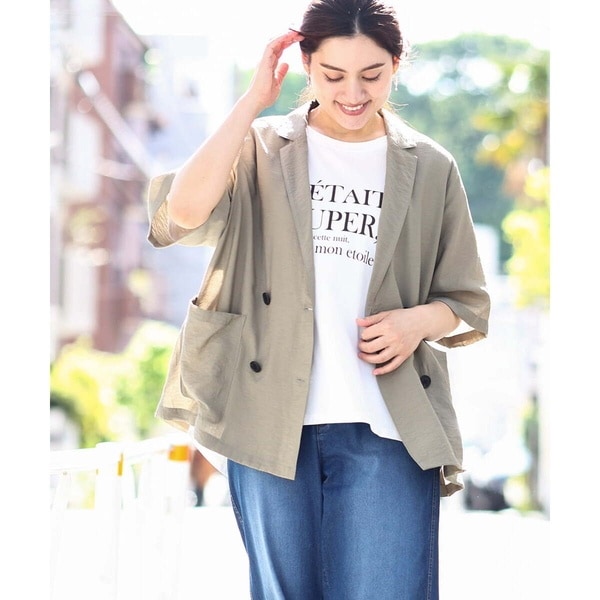 エウルキューブ（eur3）/【大きいサイズ】半袖ジャケット