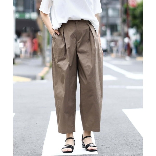 エウルキューブ（eur3）/【大きいサイズ】タックパンツ