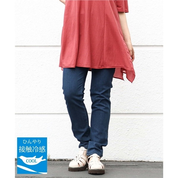 エウルキューブ（eur3）/【大きいサイズ/接触冷感】デニムレギンスパンツ