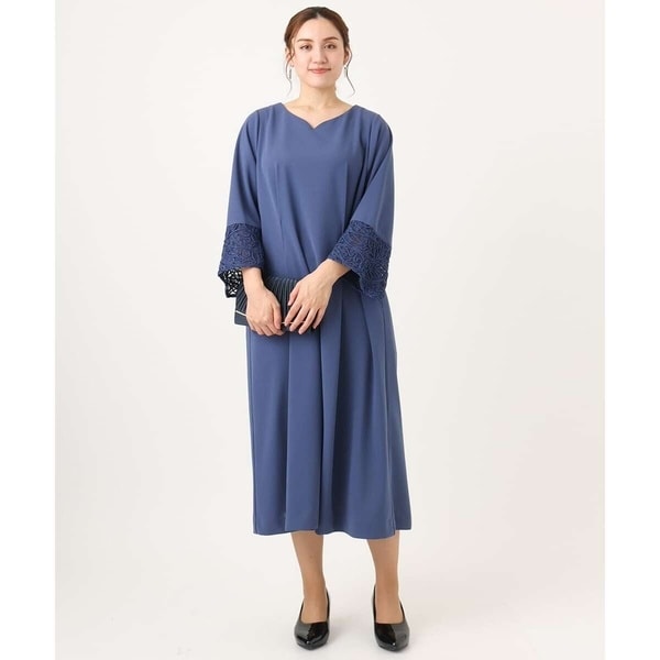 エウルキューブ（eur3）/【大きいサイズ/11号サイズあり】レーススリーブドレス