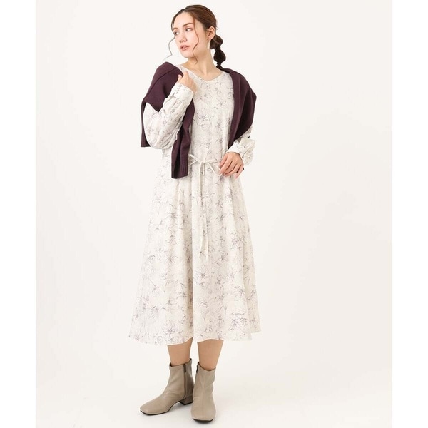 エウルキューブ（eur3）/【大きいサイズ】フラワープリントワンピース