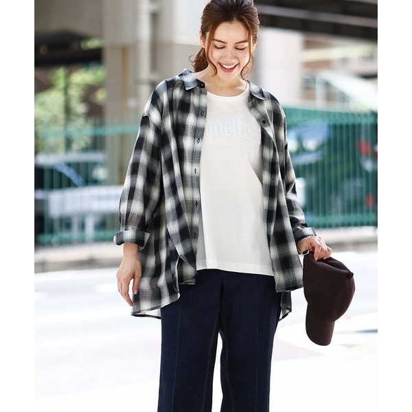 エウルキューブ（eur3）/【大きいサイズ】コットンシアーシャツ