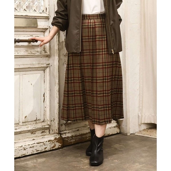 エウルキューブ（eur3）/【大きいサイズ】ワイドプリーツスカート