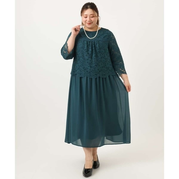 エウルキューブ（eur3）/【大きいサイズ】スカラレースワンピース