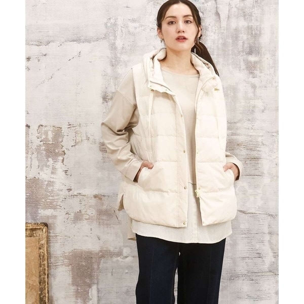 エウルキューブ（eur3）/【大きいサイズ】フーディー風ダウンベスト