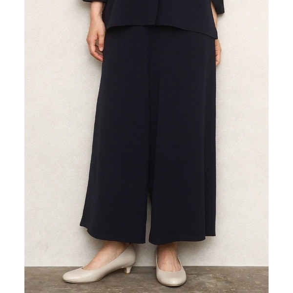 エウルキューブ（eur3）/【大きいサイズ】カットジョーゼットワイドパンツ