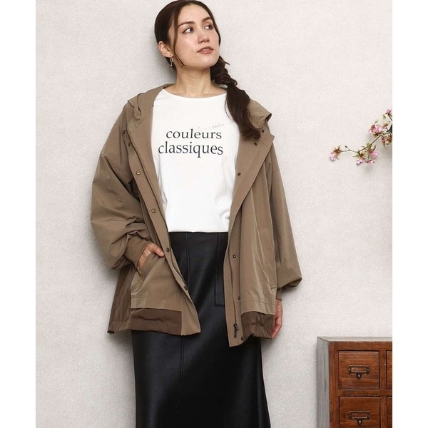 エウルキューブ（eur3）/【大きいサイズ】バイカラーフーディーブルゾン