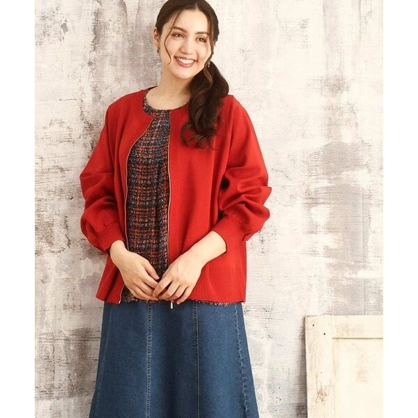 エウルキューブ（eur3）/【大きいサイズ】ジップカーディガン