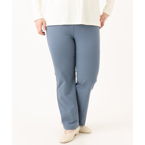 エウルキューブ（eur3）/【大きいサイズ】ジャカードスリムストレートパンツ