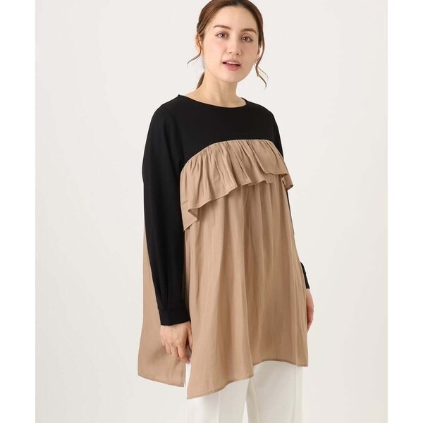 エウルキューブ（eur3）/【WEB先行販売】【大きいサイズ】サテンドッキングチュニック