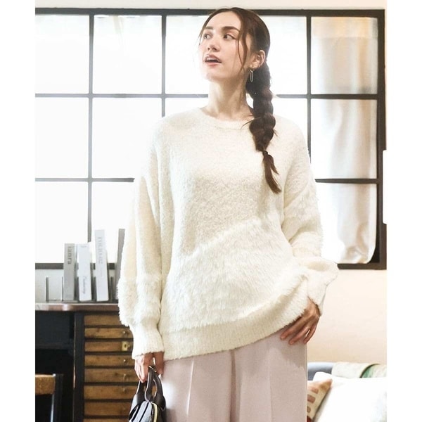 エウルキューブ（eur3）/【大きいサイズ/a．v．v×eur3】ブークレーシャギーニット