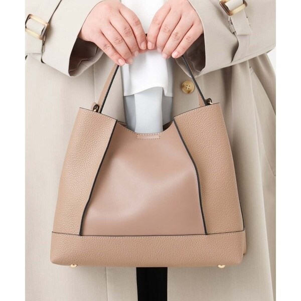 エウルキューブ（eur3）/【2WAY】切り替えデザインフェイクレザーハンドバッグ