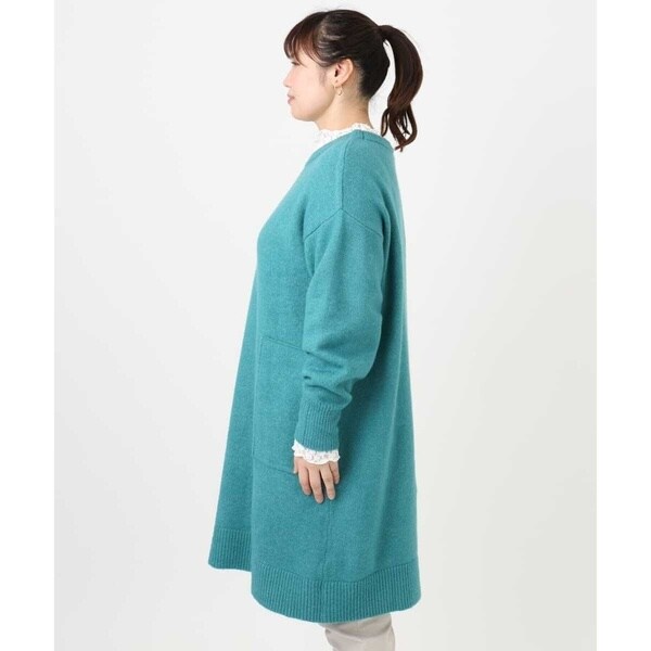 エウルキューブ（eur3）/【大きいサイズ/LAVEANGE×eur3】アンゴラタッチニットチュニックワンピース_7