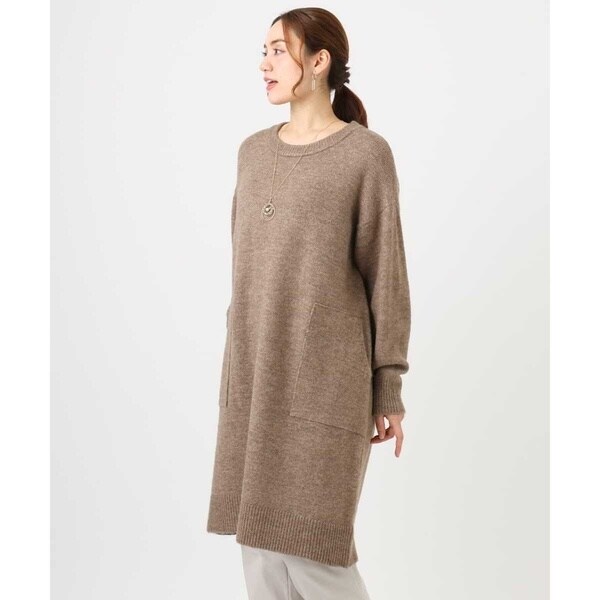エウルキューブ（eur3）/【大きいサイズ/LAVEANGE×eur3】アンゴラタッチニットチュニックワンピース_16