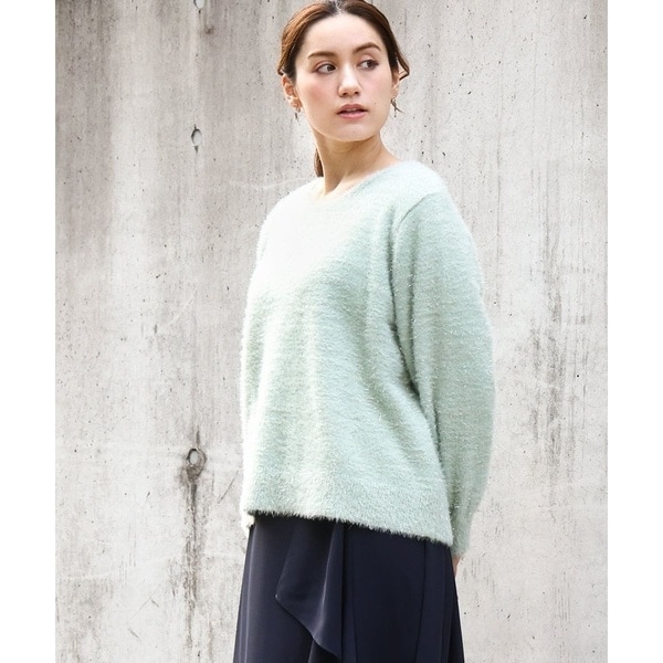 エウルキューブ（eur3）/【大きいサイズ】キラキラシャギーニット