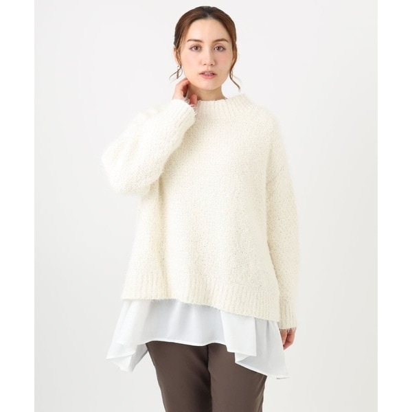 エウルキューブ（eur3）/【大きいサイズ】バスケットモールニット