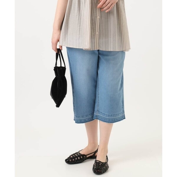 エウルキューブ（eur3）/【大きいサイズ】クロップドデニムパンツ