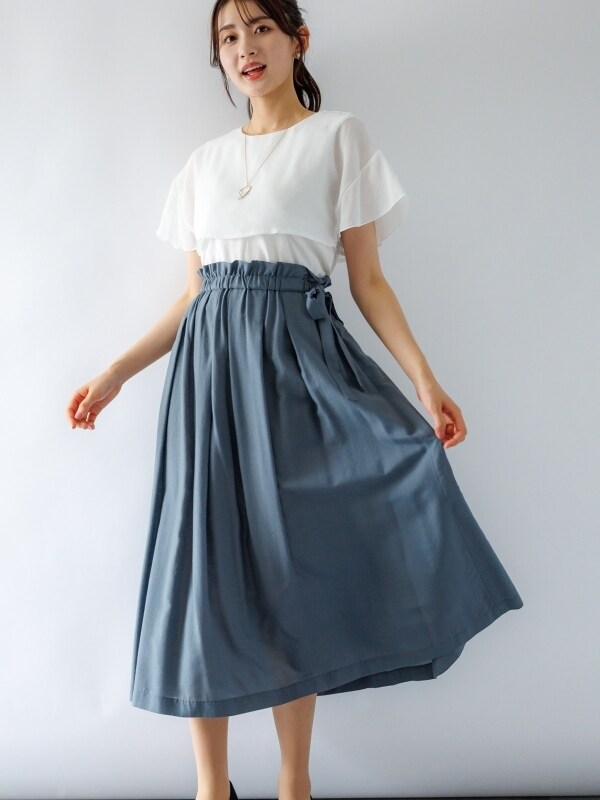 カールパークレーン（Karl Park Lane）/ウエストゴムリボン付タックス