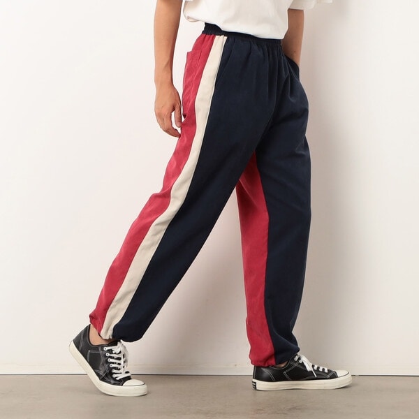 パープル＆イエロー（Purple & Yellow）/【セットアップ対応】 ピーチスキン マルチカラー切替 ラインパンツの通販は