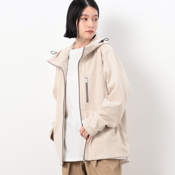 パープル＆イエロー（Purple & Yellow）/カットスエード ダンボールニット フーデッドブルゾンの通販は 5,879円