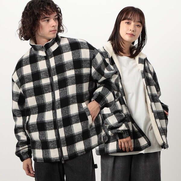 パープル＆イエロー（Purple & Yellow）/起毛チェックブルゾンの通販は 9,478円
