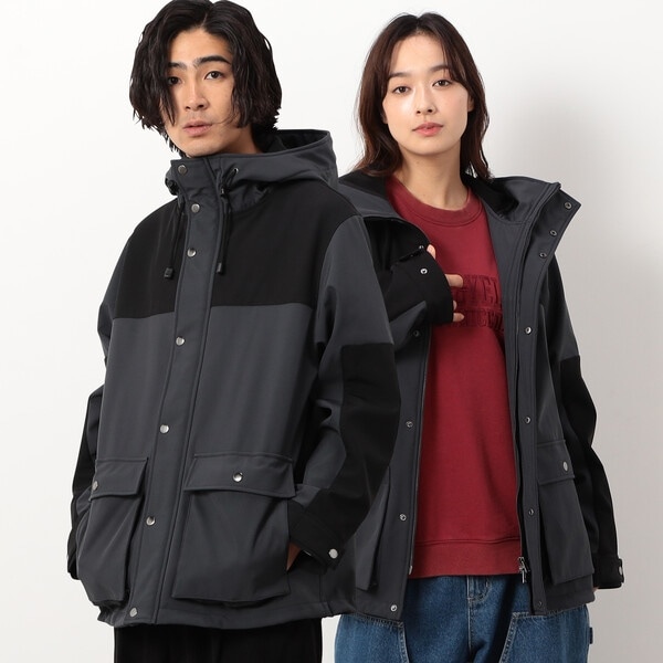 パープル＆イエロー（Purple & Yellow）/フリースボンディングマウンテンパーカ