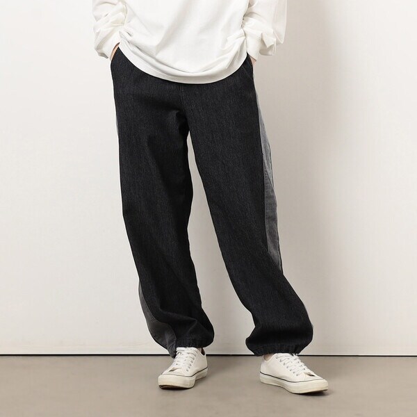 パープル＆イエロー（Purple & Yellow）/ストレッチデニム配色切り替え