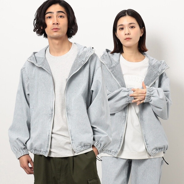 パープル＆イエロー（Purple & Yellow）/ホワイトブリーチヒッコリーブルゾン