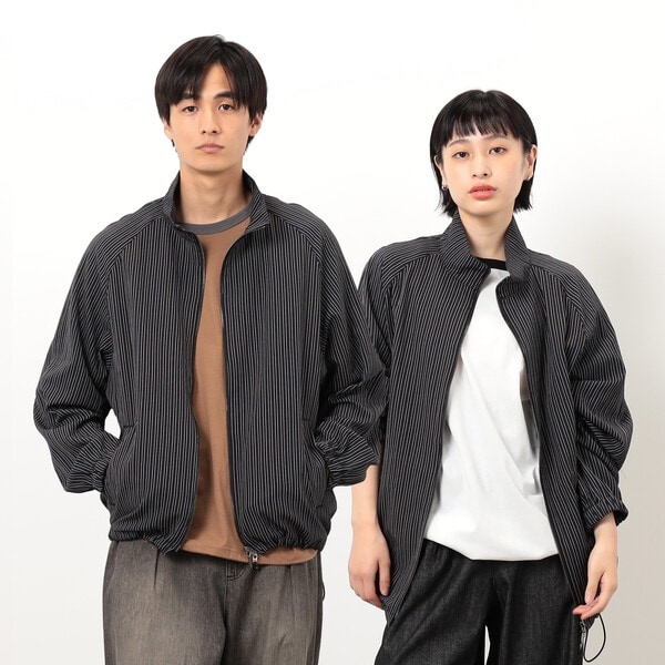 パープル＆イエロー（Purple & Yellow）/サッカーストライプブルゾン