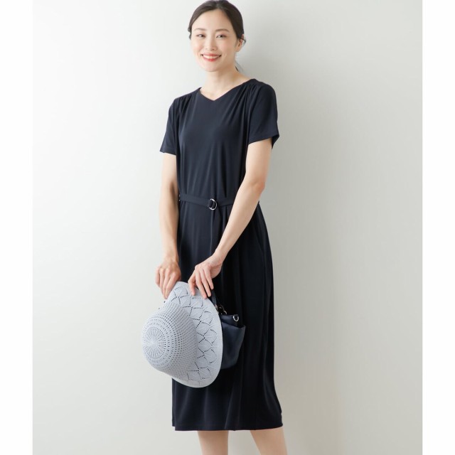 【NEW】ニューヨーカー(NEWYORKER)/【接触冷感・UVカット】ポリエステルスムース シャーリングカットソーワンピースの通販は