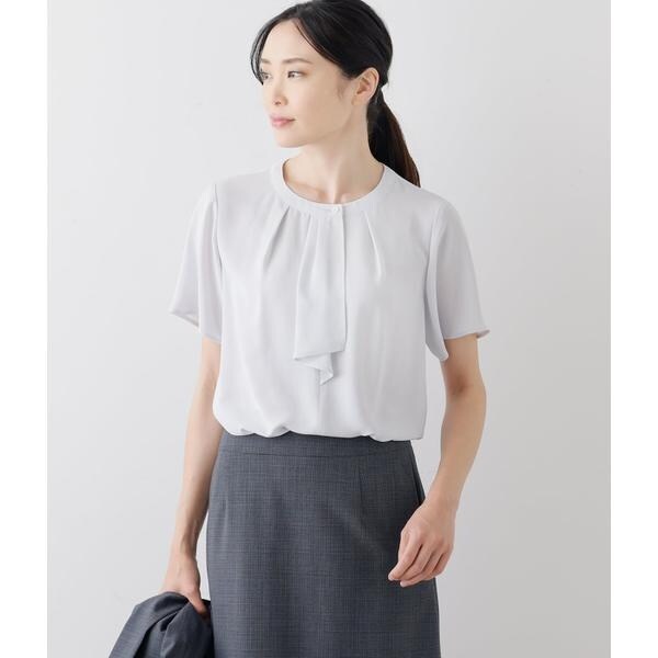 ニューヨーカー（NEWYORKER）/ソフトパウダークロス タックフリル半袖ブラウスの通販は 19,800円